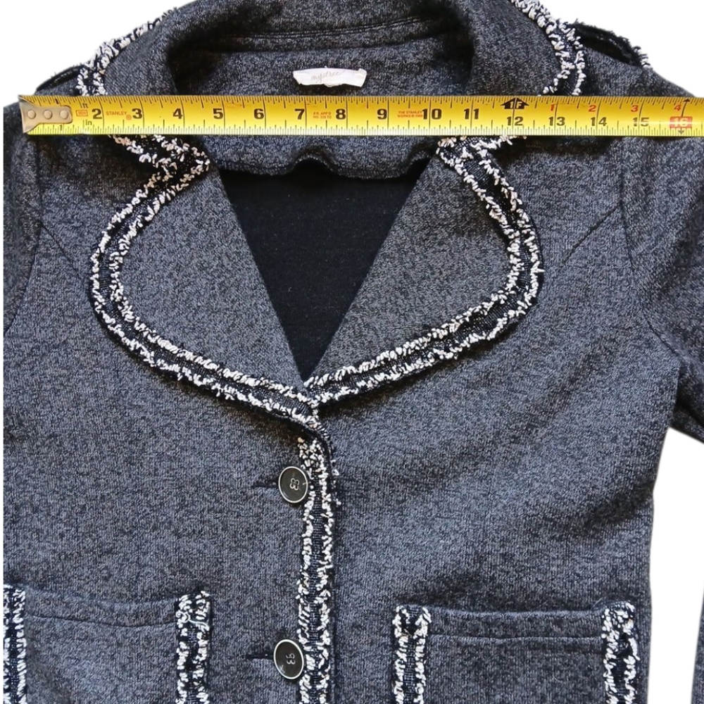 Mystree Women's‎ Gray Tweed Jacket Sz S - Picture 6 of 9